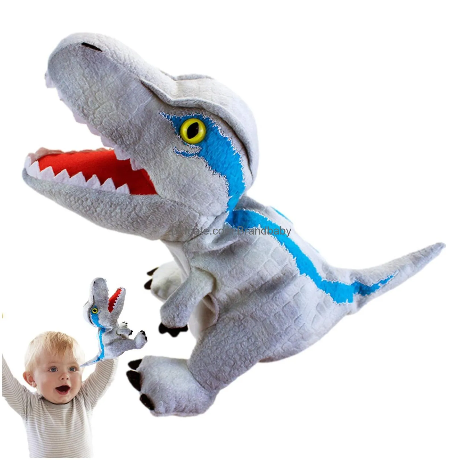 puppets dinosaur hand puppet toys raptor puppet open mouth tyrannosaurus rex dinosaur doll kids hand puppets toys children birthday gift