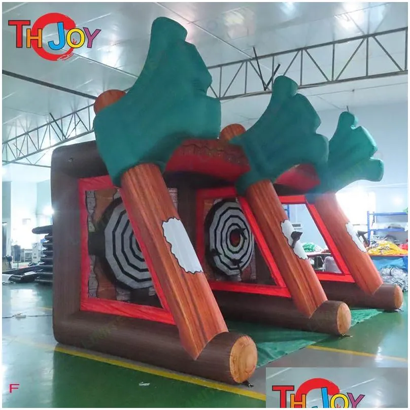 Advertising Inflatables Outdoor Games Activities Interactive Competition Inflatable Axe Throwing Carnival Sports Athletic Target Sho Otoga