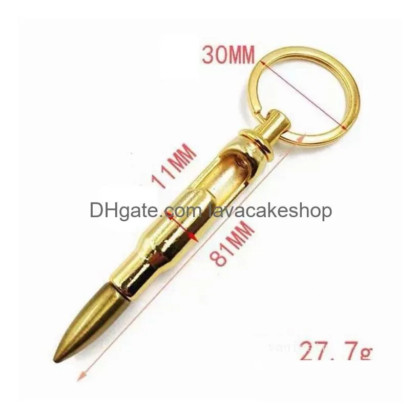 bullet bottle openers zinc alloy key ring pendant beer opener keychains bar gadget metal kitchen tools by sea lt193