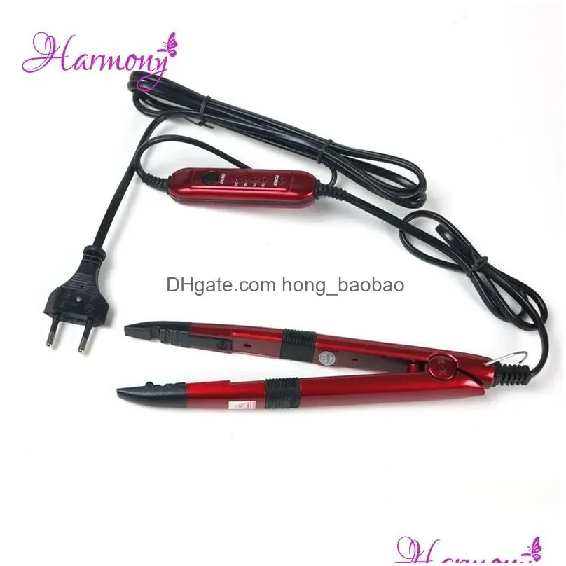 connectors red color hair extension iron connector keratin bonding tools adjustable temperature heat connector