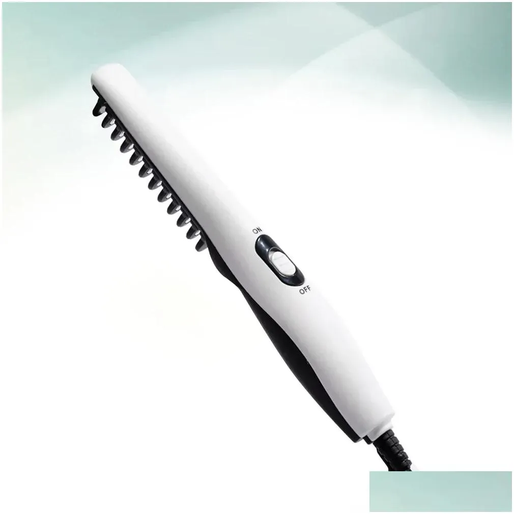 Irons 1PC Beard Hair Straightener Portable Straight Beard Comb Multipurpose Hair Straightening Comb Electric Curling iron