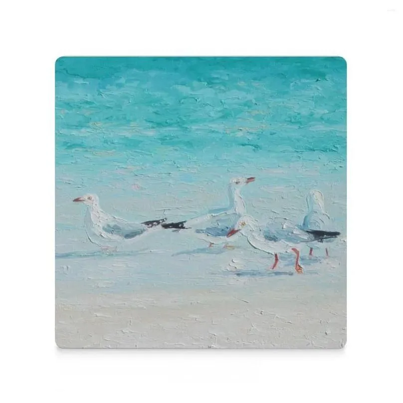 Table Mats Seagulls Meeting Of Minds Ceramic Coasters (Square) For Ceramics Stand Set Customized