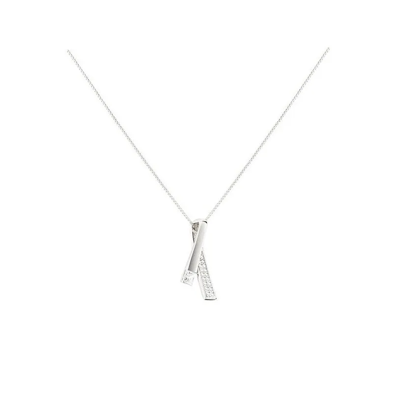 light luxury 18k gold plated geometric interlocking necklace 925 silver cross necklace
