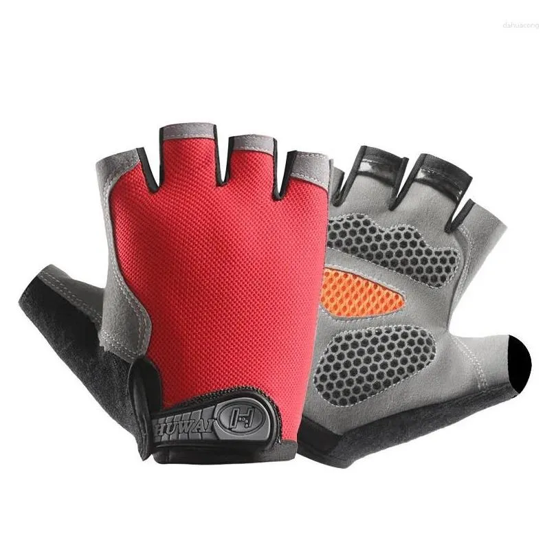 Cycling Gloves Anti Slip Breathable Half Finger Fitness Gym Bodybuilding Exercise Sports