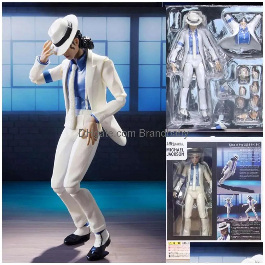 mascot costumes s.h.figuarts michael jackson smooth criminal moonwalk action figure model toys michael jackson mj thriller joint movable