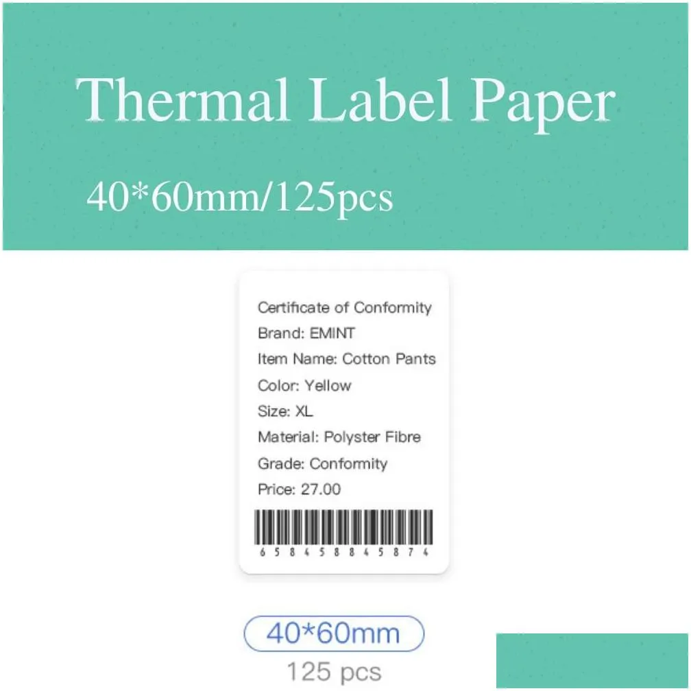 Paper Products Niimbot B21 B3S Label Thermal Printer 5 Rolls Pocket Waterproof Oil Printers Drop Delivery Office School Business Ind Otswv