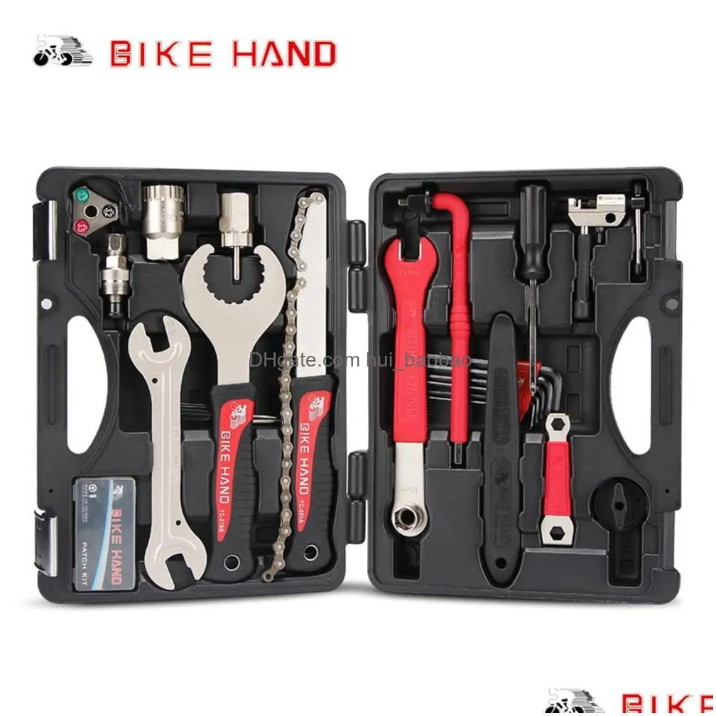 lights bikehand bicycle 18 in 1 toolbox professional maintenance service tool kit mtb road bike multifunction repair tools yc728