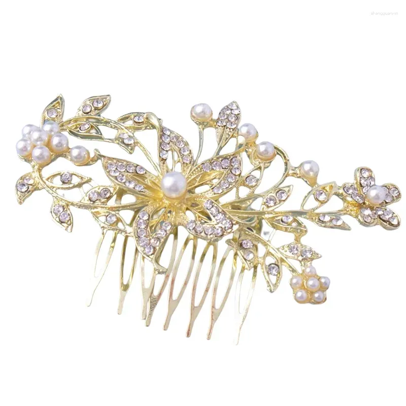 Hair Clips Female Tiara Comb Fork With Luxurious Rhinestone Floral Style Jewelry For Banquet Wedding Dresses Skirts