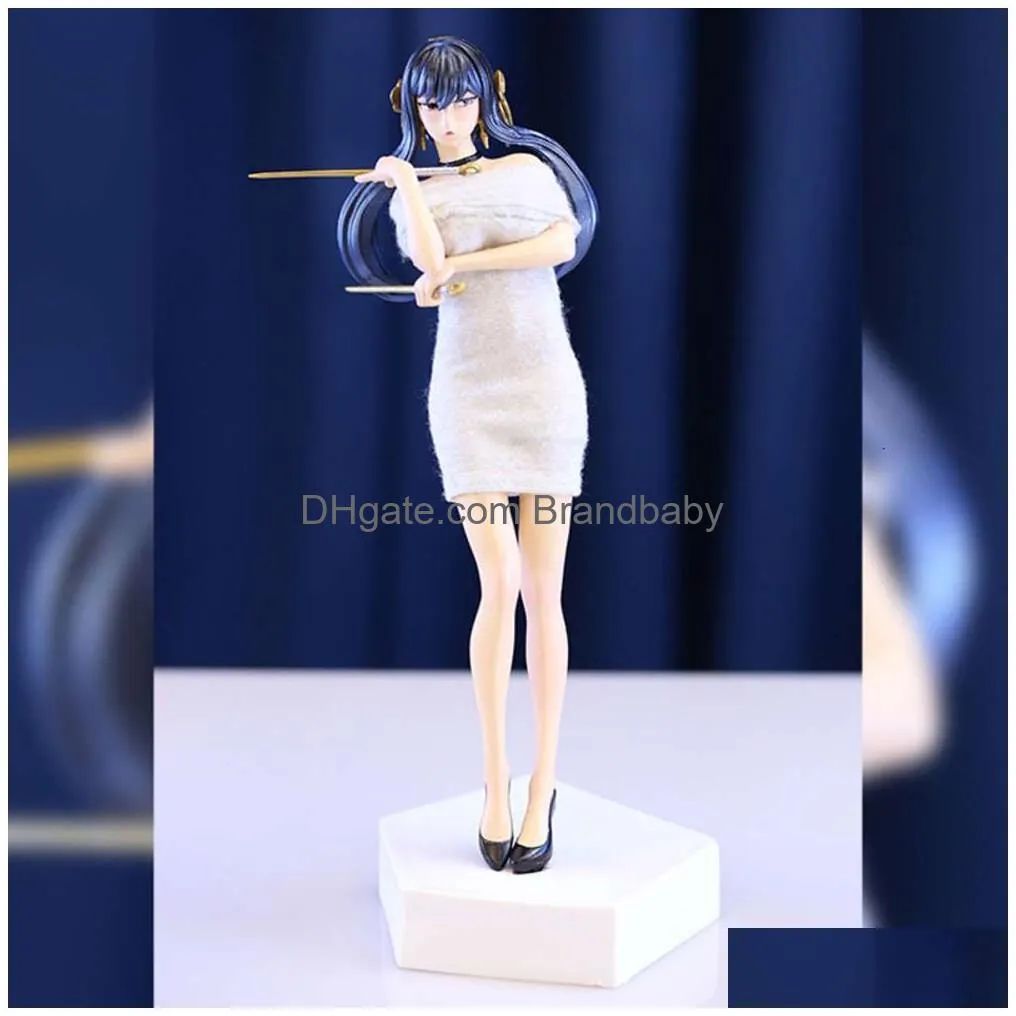 finger toys 30cm spyfamily yor forger sexy anime girl figure anya forger action figure spy family figurine adult collectible model doll