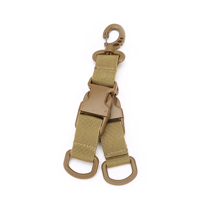 Cords, Slings And Webbing Cords Climbing Equipment Belt Plastic Buckle Tactical Mti-Functional Snap Carabiner D-Ring Key Chain Clip Hi Othsp