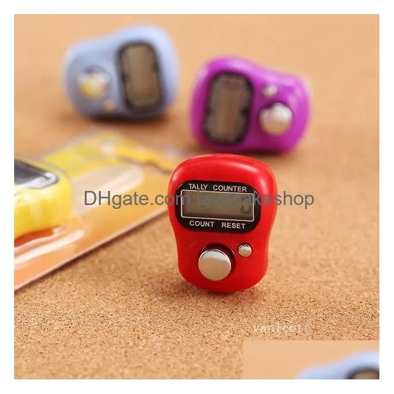 wholesale mini hand hold band tally counter digital screen finger ring electronic head count measurement t2i53320