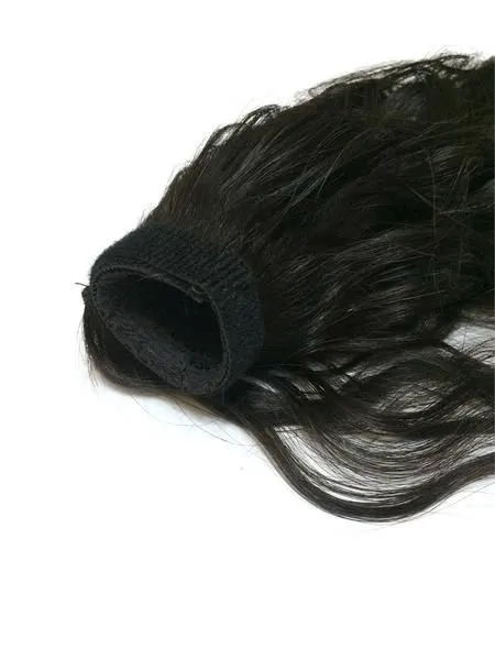Malaysian Hair Wrap Around Ponytail Clip In 100% Human Hair Extensions wavy curly 1b 100g-140g free ship dhl
