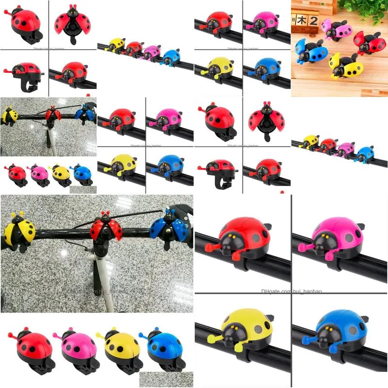 horns lovely kid beetle ladybug ring bell for cycling bicycle bike ride horn alarm 