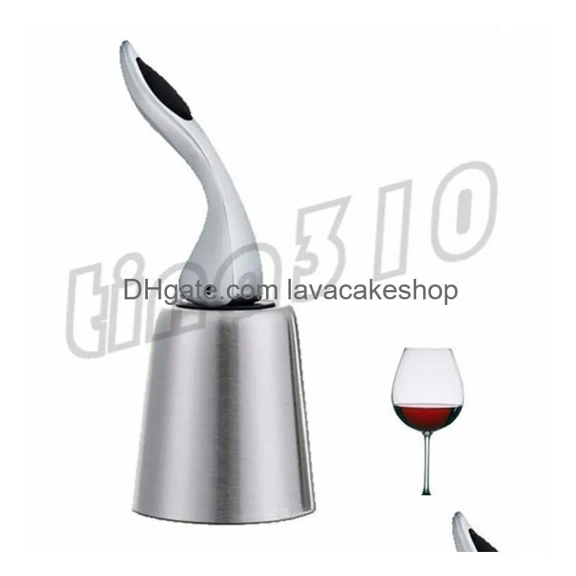 new stainless steel vacuum sealed red wine storage bottle stopper sealer saver preserver champagne closures lids caps home bar tool
