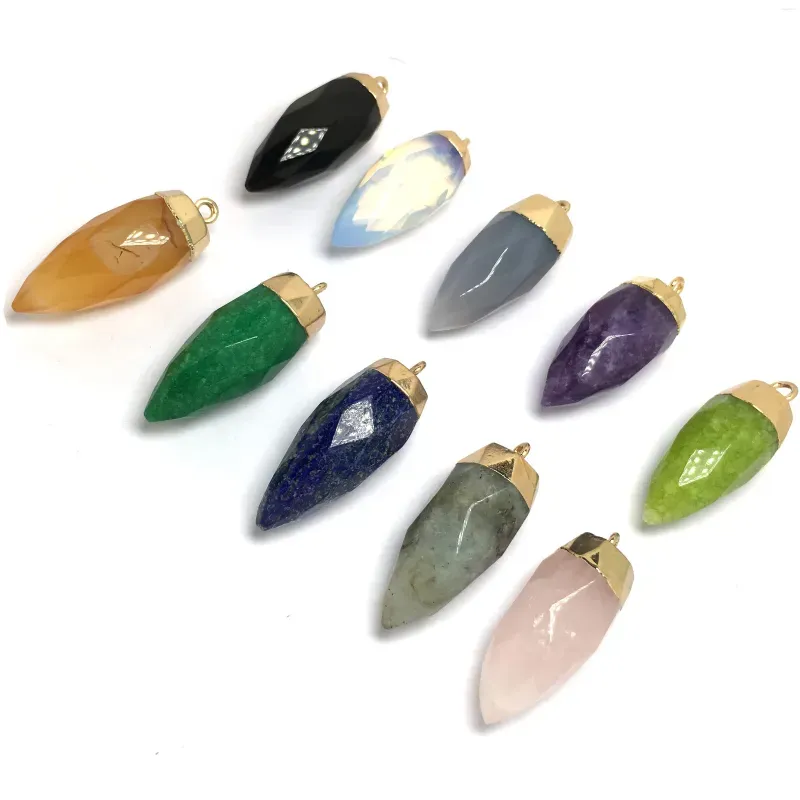 Charms Natural Stone Pendant Crystal Water Drop Shape Exquisite For Jewelry Making DIY Bracelet Necklace Accessories