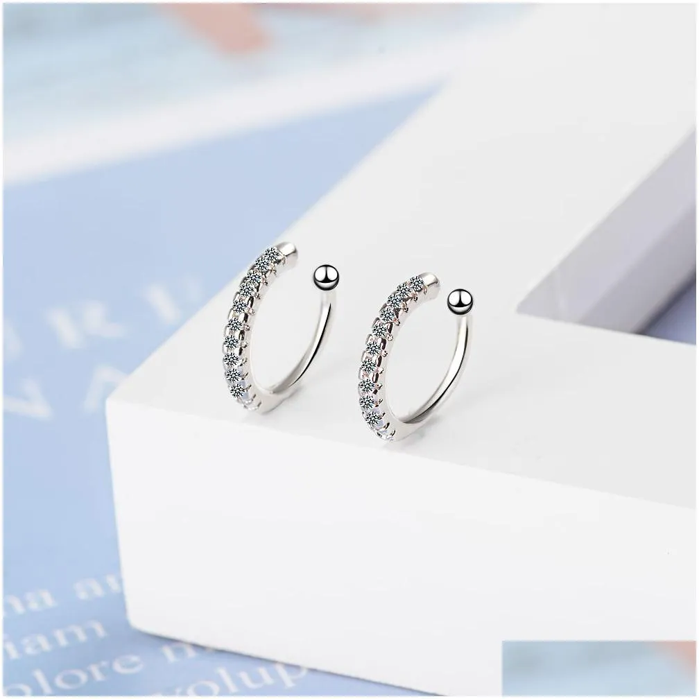 ear cuff tasteful zircon clip on earrings for women small ear clips girls jewelry gift