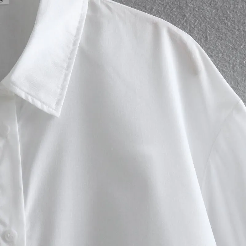 Women`s Blouses 2023 02 Spring Summer Women Female Sexy Polyester Shirt Brand Blouse Outwear White