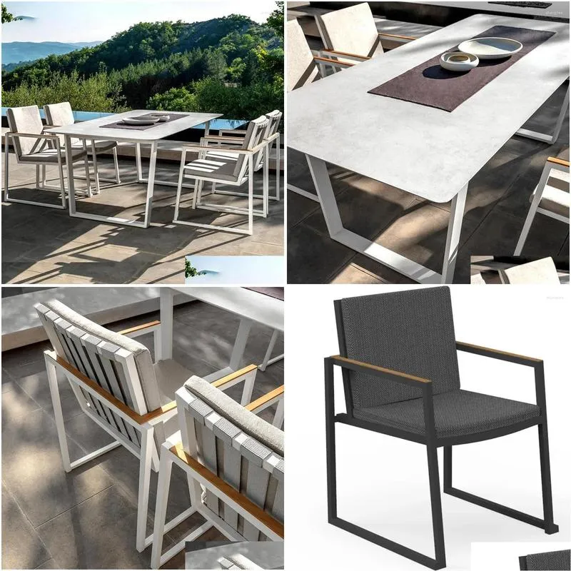 Camp Furniture Outdoor Open-air Tables And Chairs El Villa Garden Courtyard Leisure Balcony Terrace Wrought Iron Table Chair