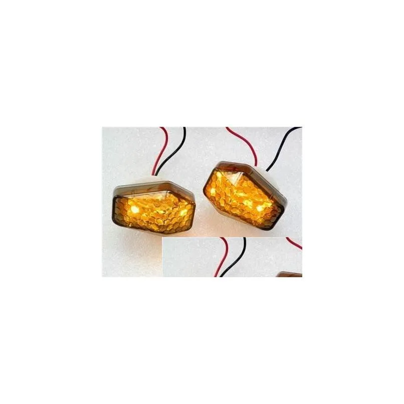 Super Bright Flush Mount Smoke Lens 15 Amber LED Turn Signal Light Blinker Indicator For Suzuki Bandit 600S 1200S GSXR8088979