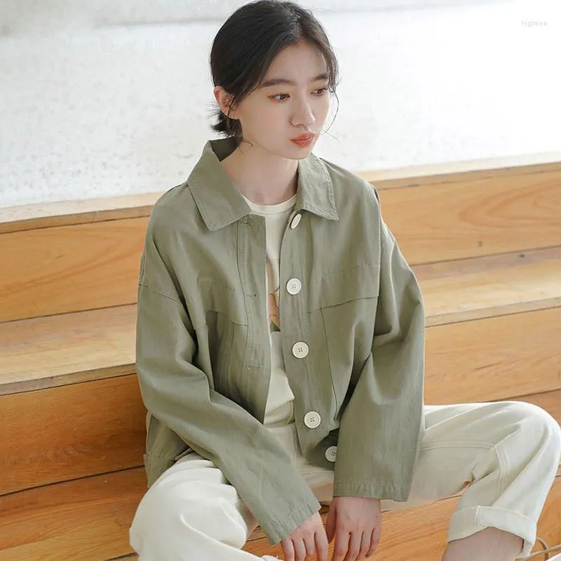 Women`s Jackets Casual Jacket For Women Loose Coat 2023 Spring Outfit Korean Literary Versatile Work Long Sleeved Cardigan Female