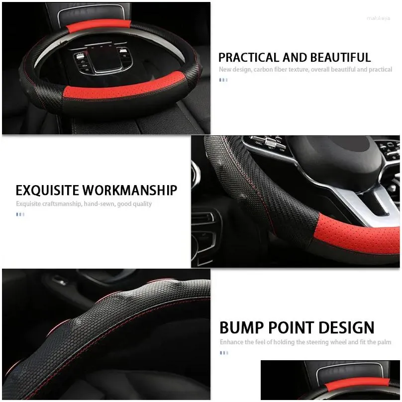Steering Wheel Covers 38CM Universal Car Cover 3D Bump Non Slip Auto Breathable Case For Interior Accessories