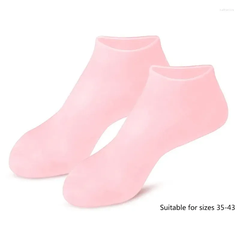 Women Socks Silicone Moisturizing Cracked Soft Gel Spa Pedicure Foot Care