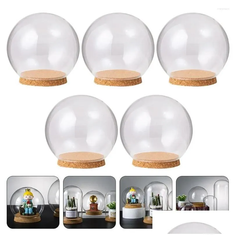 Decorative Flowers Preserved  Glass Cover Eternal Flower Immortal Dome Decoration With Cork