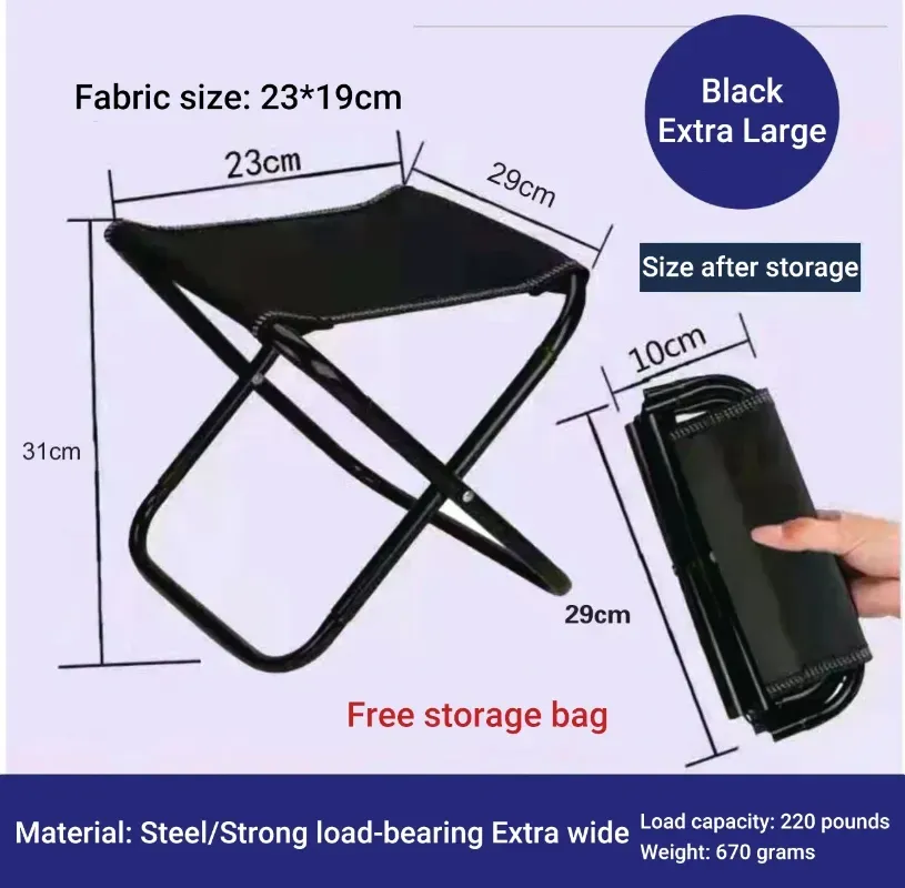 Camp Furniture Folding Chair Portable Fishing Backrest Household Shoe Changing Stool Outdoor Camping And Practical Maza