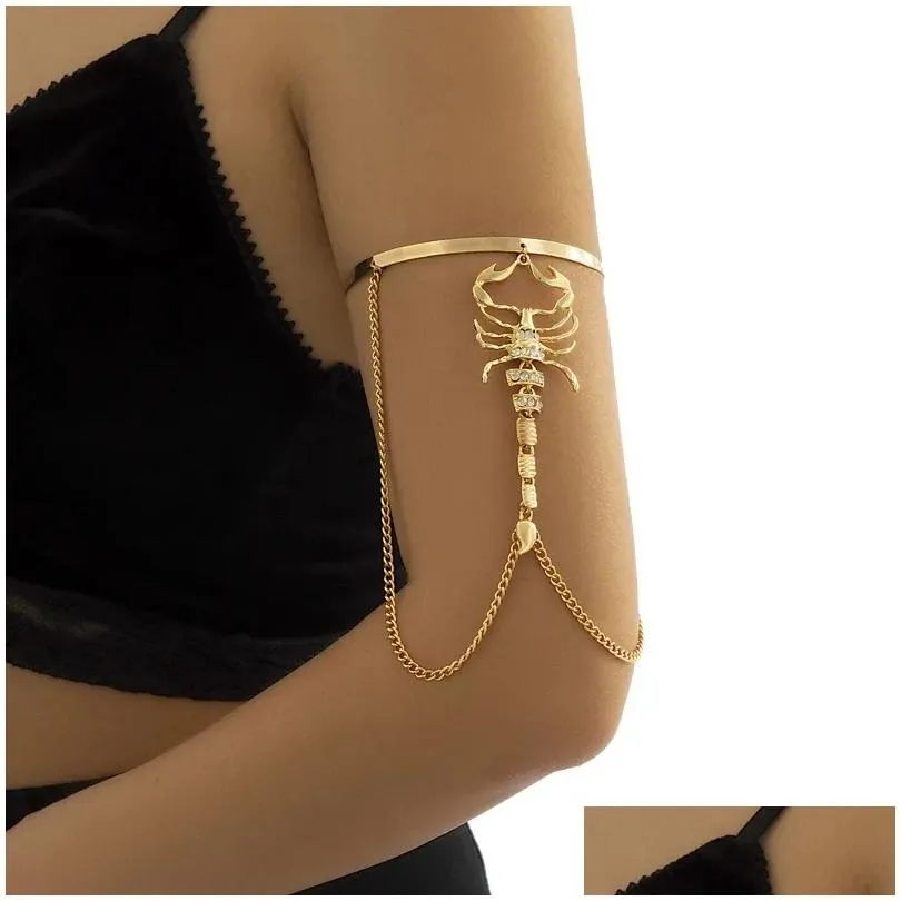 Charm Bracelets Arm Bracelet Egyptian Armband Bangle For Beach Woman Body Chain Jewelry Drop