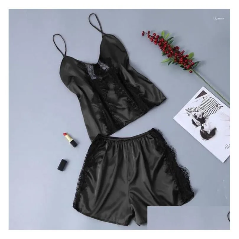 Women`s Sleepwear Chinese Wholesale Suppliers Lace Camisole Shorts Underwear Nightwear Homewear