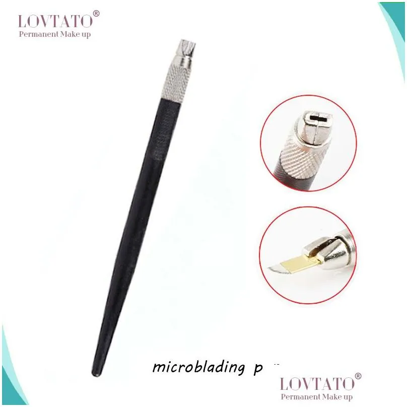 Tattoo Guns Kits Wholesale-Professional Manual Permanent Makeup Eyebrow Pen Microblading Tebori With 4Pcs Needle Blade Tool Drop Deliv Dhz6R