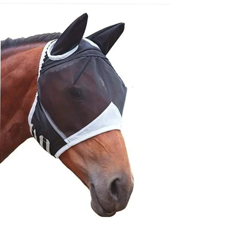 Horse Care Equipment Masks Face Mosquito and Fly Resistant Elastic High end Equestrian Products 231114