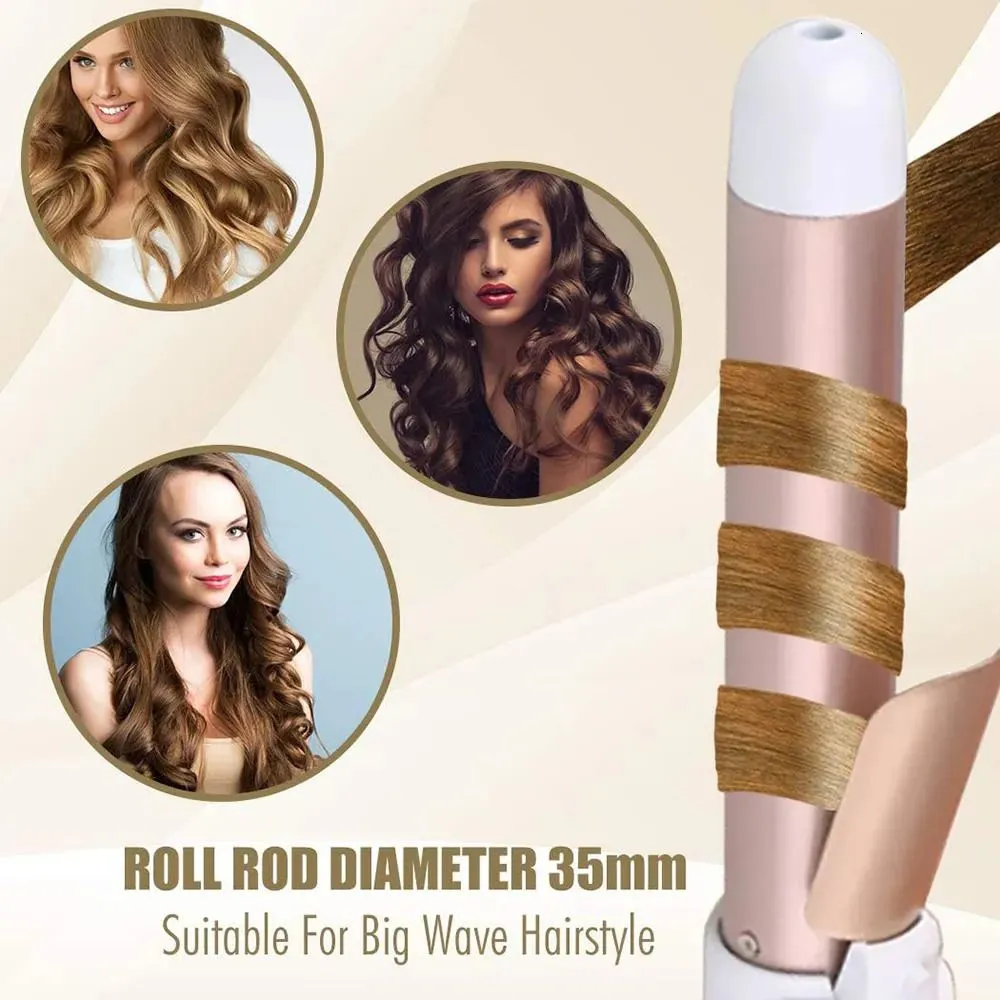 Curling Irons 252832mm Ceramic Barrel Hair Curlers Automatic Rotating Iron For Wands Waver Styling Appliances 231023