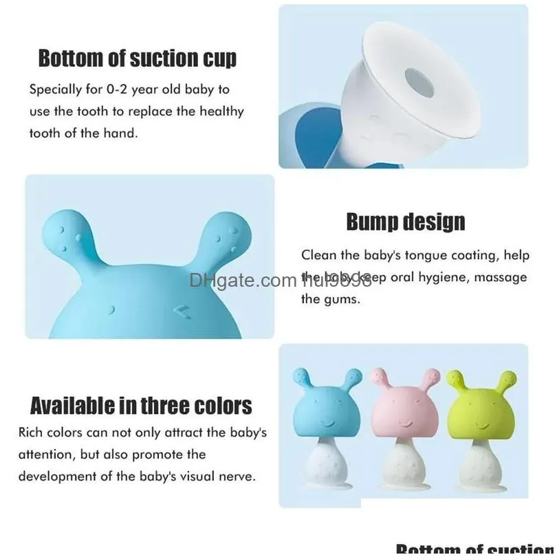 silicone baby teether for teeth mushroom teether teething toy mushroom baby rattle toy molar soft safety molar gums gift zz