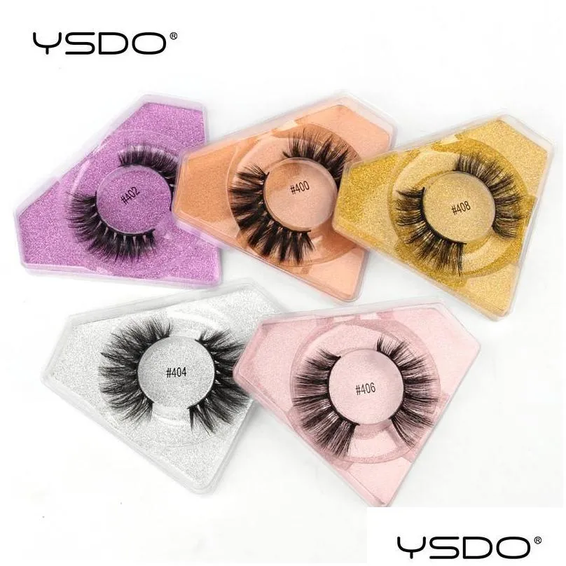 False Eyelashes Ysdo Lashes Wholesalewholesale Eye Bk 4/10/50/100 Pcs Natural Long Fluffy Wispy Faux 3D Mink Drop Delivery Dh6Mn