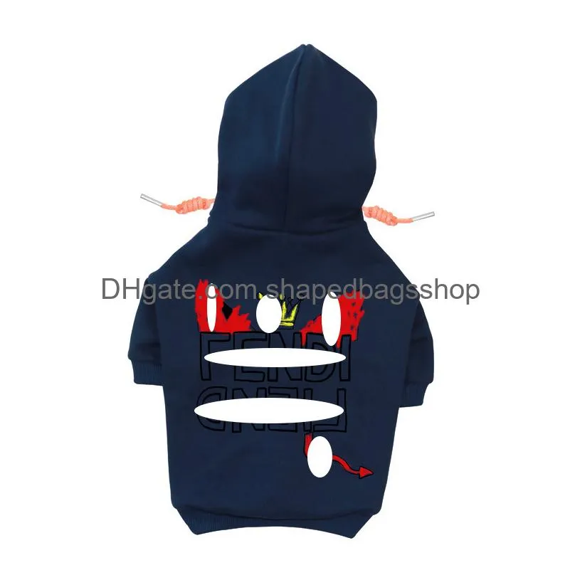 Dog Apparel Designer Clothes Brand Soft And Warm Dogs Hoodie Sweater With Classic Design Pattern Pet Winter Coat Cold Weather Jackets Otnx2