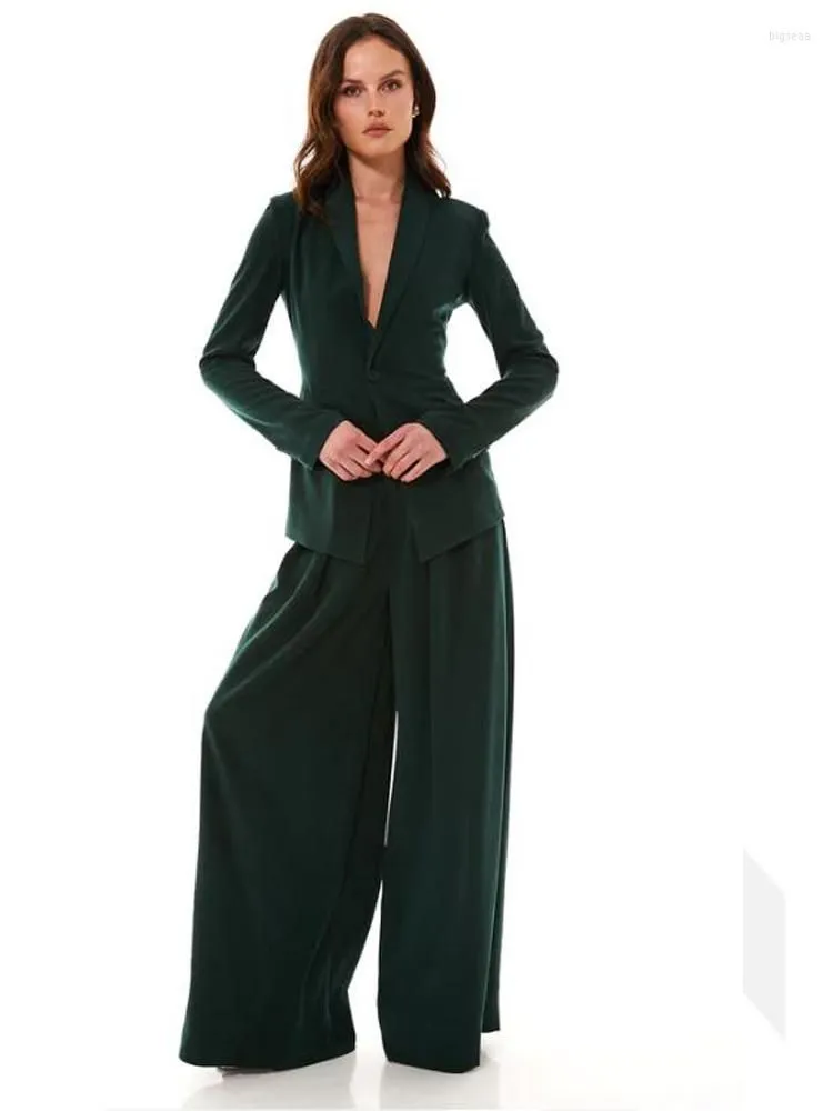 Women`s Two Piece Pants 2 Set Chic And Elegant Woman Lapel Fashion Style Casual Women`s Clothing Complete Blazer Suits