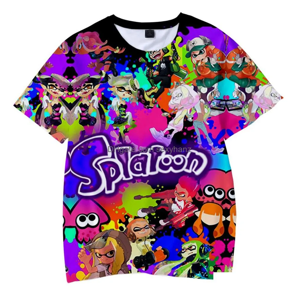 game splatoon 3 merch tshirt fashion casual short sleeve clothing6389907