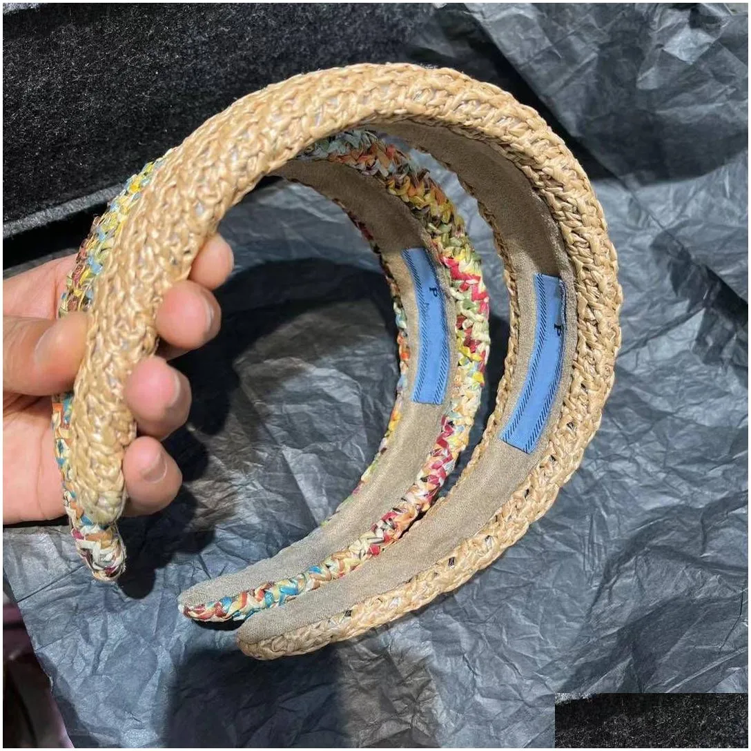 new styles designer wool knitting headbands famous women brand letter printing embroidery wide-brimmed hairbands headwrap summer outdoors fabric