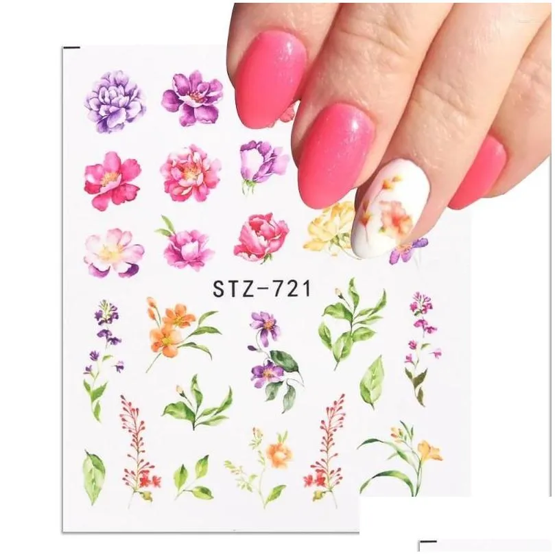 Nail Stickers 1 PC Flower Leaf Tree Summer Tips Animal Butterfly Tattoo Water Transfer Slider Decal Manicure Art Decoration