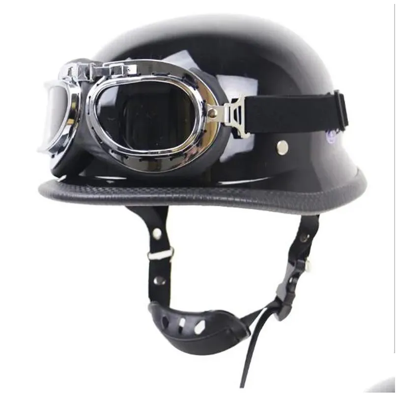 Motorcycle Retro Half Helmet Outdoor Riding Protective with glass capacete for Locomotive Motorbike DOT11751470