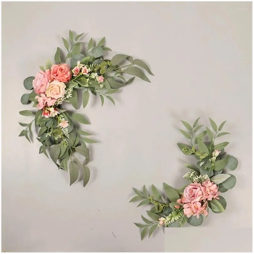 Decorative Flowers Silk Faux Flower Wall Door Threshold Pets Friendly Exquisite Crafted Durable Good Texture Wedding