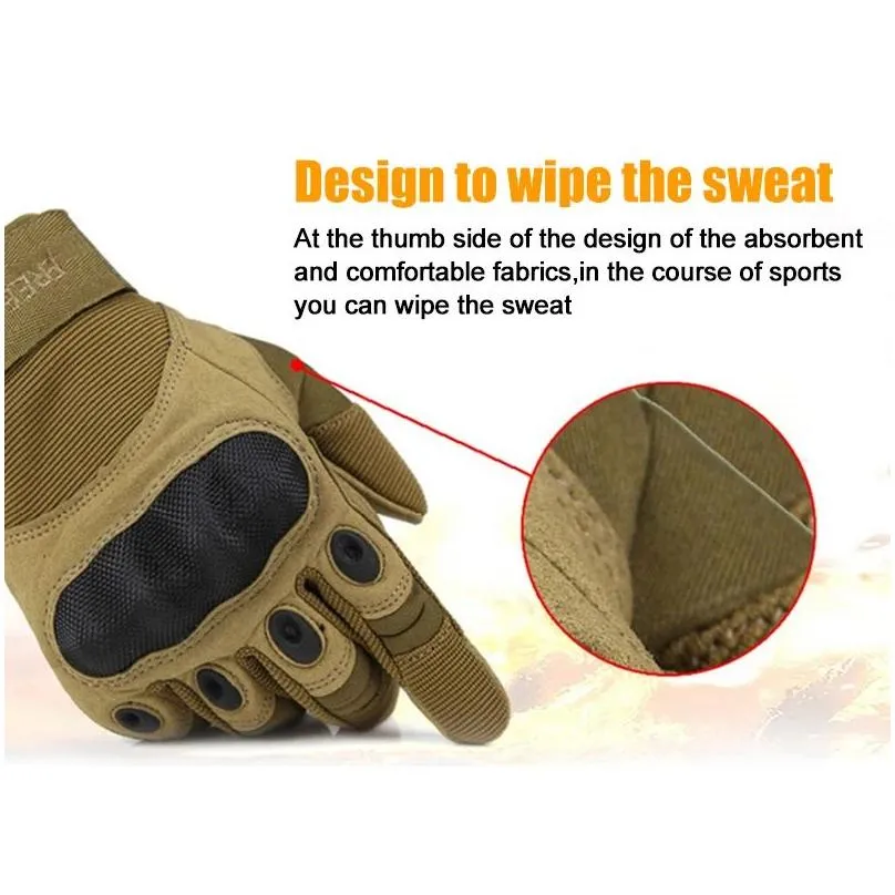 Gloves FREE SOLDIER Outdoor Sports Tactical Gloves Climbing Gloves Men`s Full Gloves For Hiking Cycling Training