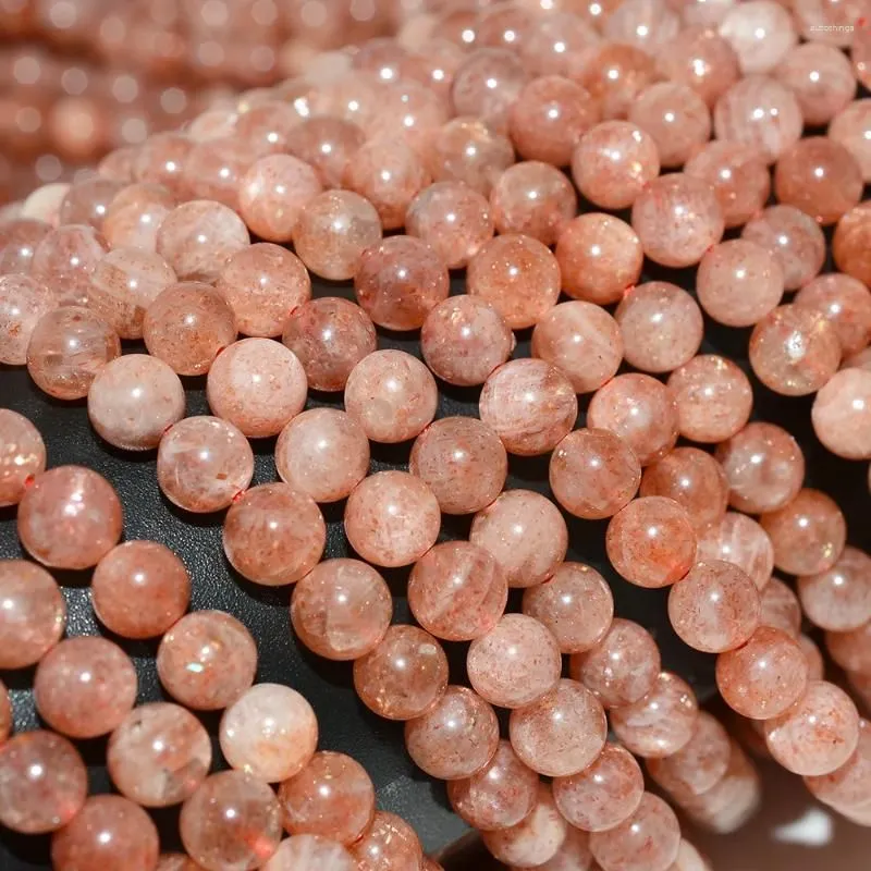 Loose Gemstones Natural Nice Quality Sunstone Round Beads 6mm-6.4mm