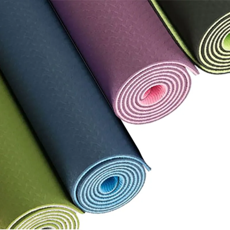 2020 6Mm Tpe TwoColor NonSlip Yoga Mat Sports Mat 183x61Cm Gym Home Fitness Tasteless Online shopping9300302