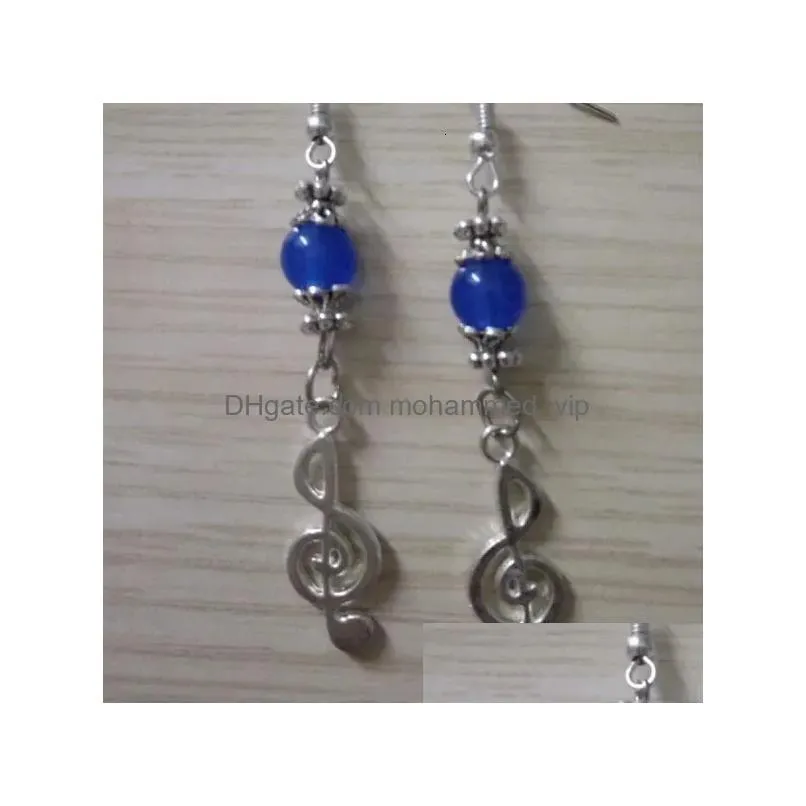 stud fashion jewelry musical symbol vintage multicolor beads charm pendants drape earrings for women z434 230714