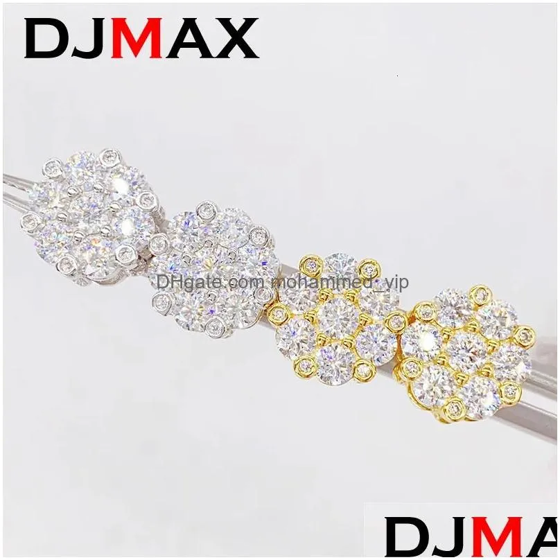 ear cuff 2023 djmax full stud earrings for women original 925 sterling silver flower lady luxurious diamond 231129