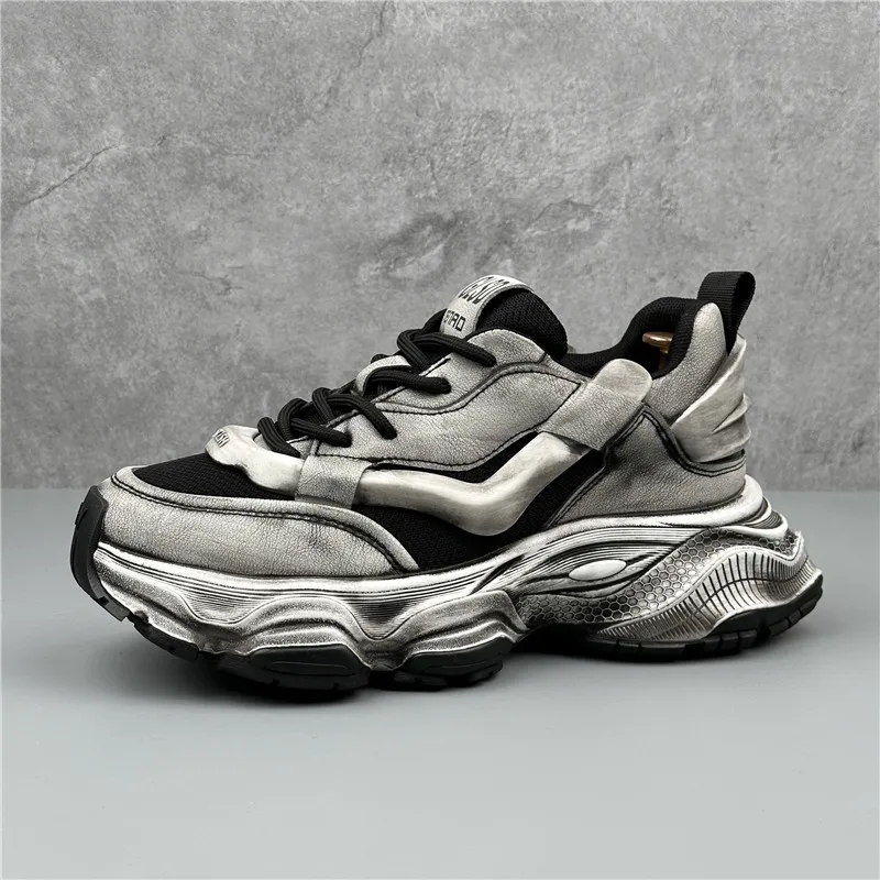 Trendy New Men Platform Sneakers Comfort Breathable Men Designer Shoes Original Men's Vintage grey Sneakers Zapatillas De Hombre