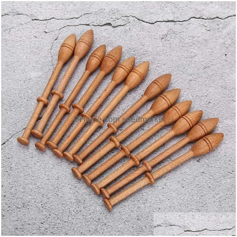 12pcs bobbin lace kit craft knitting needle weaving tool wooden craft turned wood weaving tools for lace making 240311