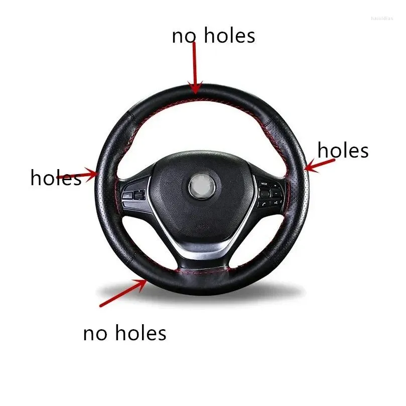 Steering Wheel Covers Car Cover Universal 14-15 Inch Microfiber Leather Viscose Breathable Anti-Slip Interior Parts For Truck SUV